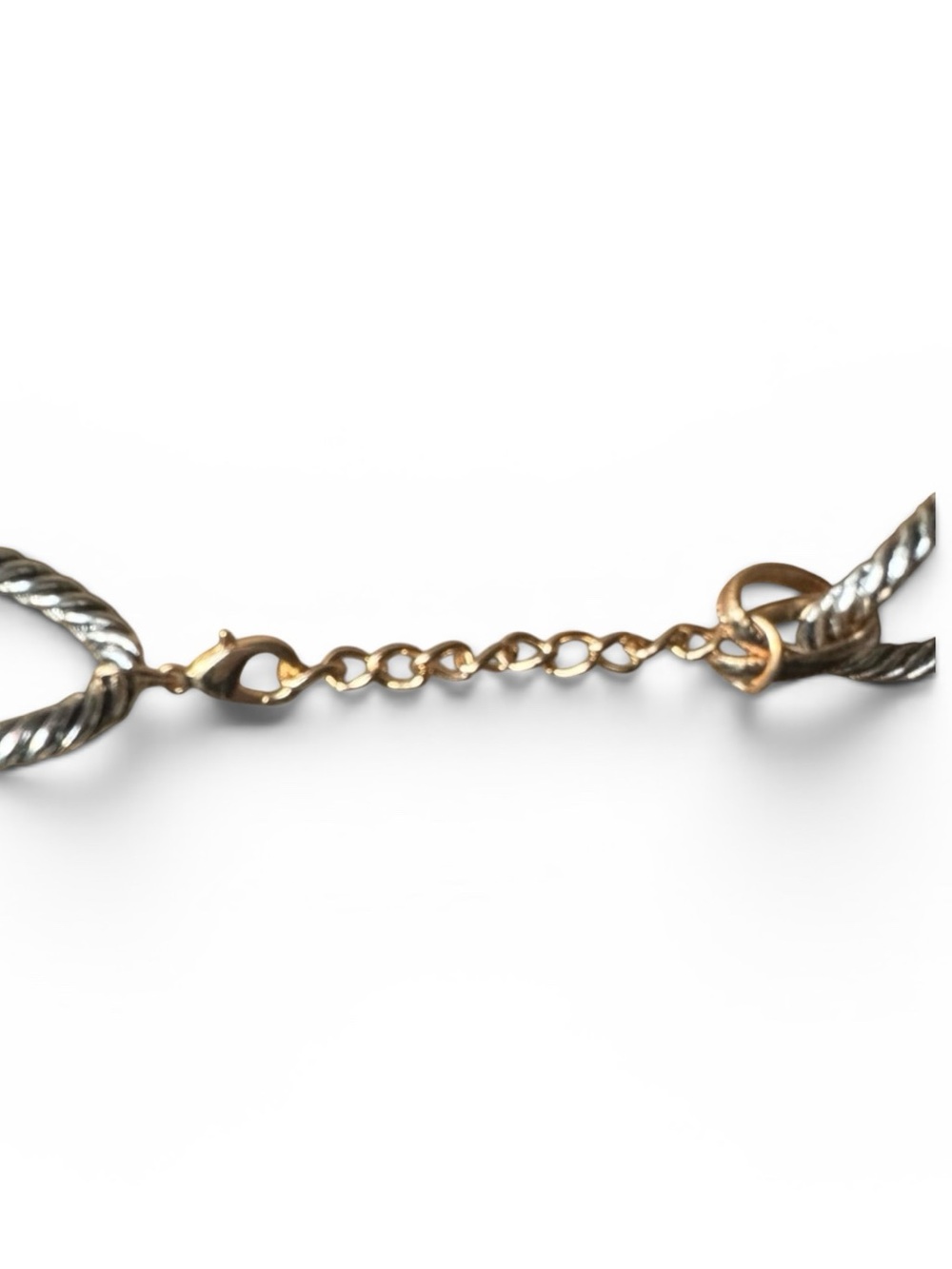 Charm Necklace Two-Tone Rope Link - Picture 3 of 16
